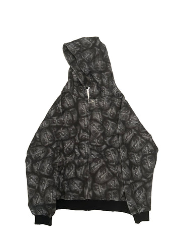 ALLOVER BLURRY ZIP (BLACK)